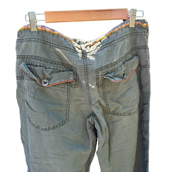 Vintage Y2K Free People Low Slung Baggy Boho Grunge Army Green Utility Pants 8 - Picture 8 of 15